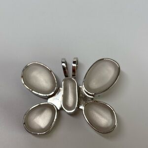 Rebecca Collins Butterfly Pendant Brooch Scarf Clip Sea Glass Style Artisan